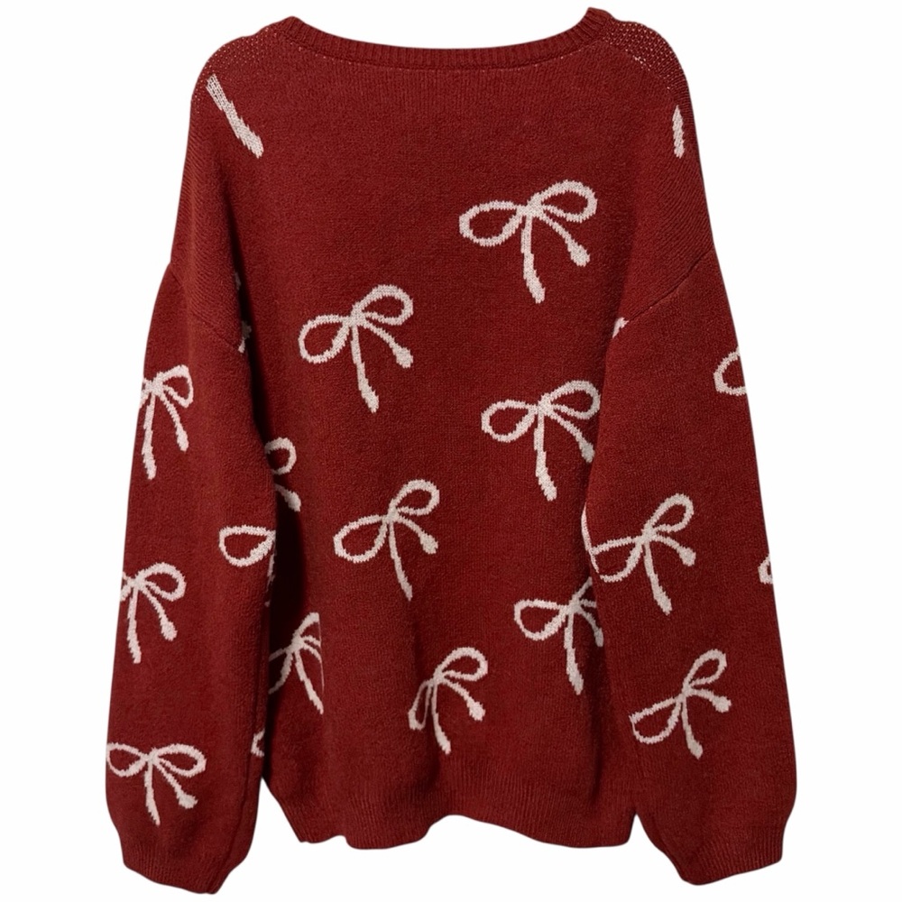 NWT Long Sleeve Oversized Bow Sweater XL - Picture 6 of 10